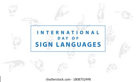 International Day of Sign Languages. Vector Illustration