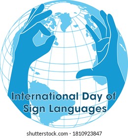 International Day of Sign Languages Vector Logo Design