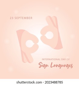 

International Day of Sign Languages, Vector illustration design.