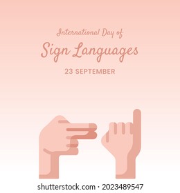 

International Day of Sign Languages, Vector illustration design.
