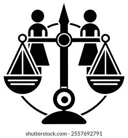 International Women’s Day silhouette vector element.