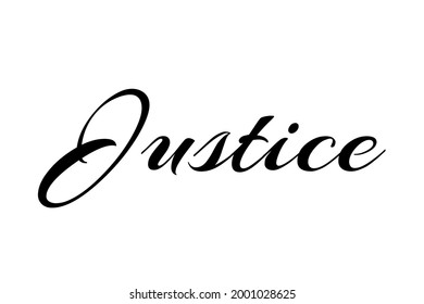 International day for social justice concept. lettering " justice" isolated on white background. illustration vector