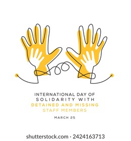 Internationaler Tag der Solidarität mit inhaftierten und vermissten Bediensteten, der am 25. März stattfand.