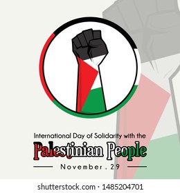 International Day Solidarity Palestinian People Handgrip Stock Vector ...