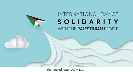 International day of solidarity with the palestinian people, greeting for website banner.