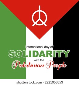 International day of solidarity with the palestinian people, Vector Illustration.