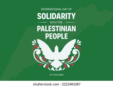 International Day of Solidarity with the Palestinian People. Bird Illustration. Vector Illustration.