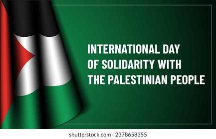 International Day Of Solidarity With The Palestinian People. November 29 Background Vector Illustration