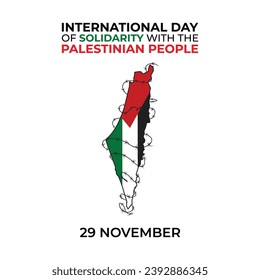 International Day of Solidarity with the Palestinian People Vector Illustration on 29 November. international day of solidarity with Palestinian people. Palestine will be free concept art. 