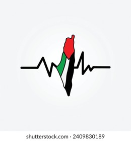 international day of solidarity with the palestinian people with flag vector illustration