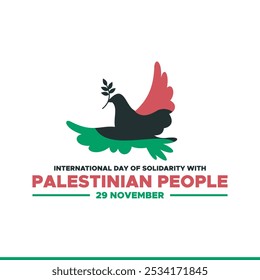 International Day of Solidarity with the Palestinian People Vector Illustration on 29 November. international day of solidarity with Palestinian people. Palestine will be free concept design. 