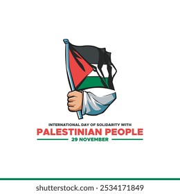 International Day of Solidarity with the Palestinian People Vector Illustration on 29 November. international day of solidarity with Palestinian people. Palestine will be free concept design. 