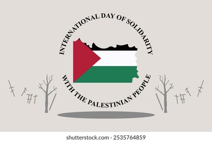 International Day of Solidarity with the Palestinian People Vector Illustration on 29 November. international day of solidarity with Palestinian people. Palestine will be free