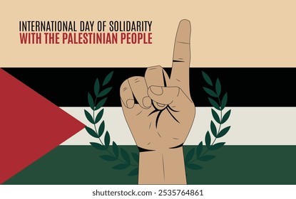 International Day of Solidarity with the Palestinian People Vector Illustration on 29 November. international day of solidarity with Palestinian people. Palestine will be free