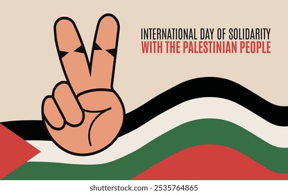 International Day of Solidarity with the Palestinian People Vector Illustration on 29 November. international day of solidarity with Palestinian people. Palestine will be free