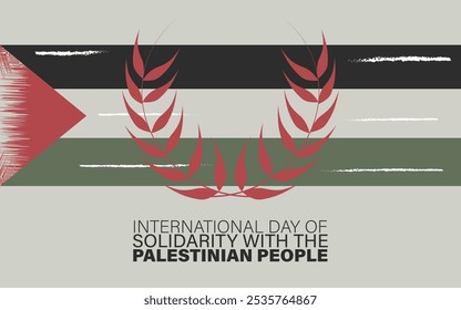 Día Internacional de Solidaridad con las Personas Palestinas Ilustración vectorial el 29 de noviembre Día Internacional de Solidaridad con el Pueblo Palestino. Palestina será libre