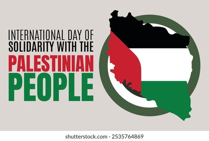 International Day of Solidarity with the Palestinian People Vector Illustration on 29 November. international day of solidarity with Palestinian people. Palestine will be free