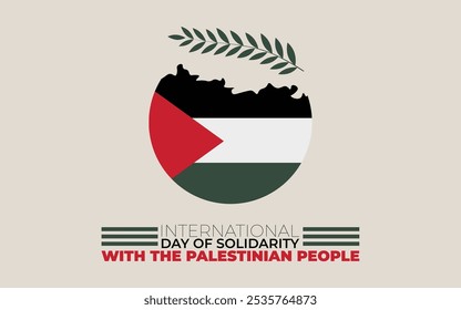 International Day of Solidarity with the Palestinian People Vector Illustration on 29 November. international day of solidarity with Palestinian people. Palestine will be free