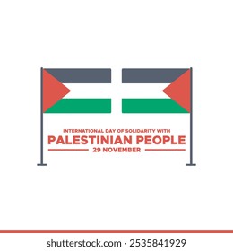 International Day of Solidarity with the Palestinian People Vector Illustration on 29 November. international day of solidarity with Palestinian people. Palestine will be free concept design. 