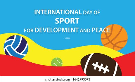 International Day of Sport for Development and Peace. Vector illustration background