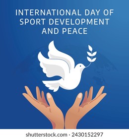 International Day of Sport for Development and Peace vector design template good for celebration usage. flat design. eps 10.