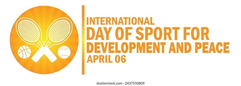 International Day Of Sport For Development and Peace. Suitable for greeting card, poster and banner.