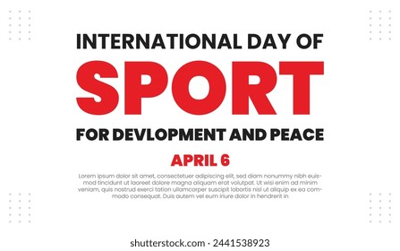 international day of sports development and peace