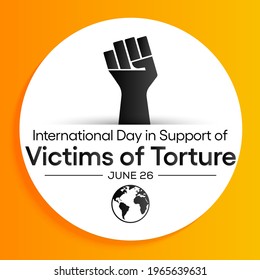 International day in support of victims of torture is observed every year on June 26 to speak out against the crime of torture and to honor and support victims and survivors throughout the world. 