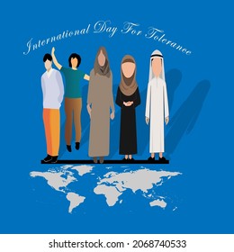 international day for tolerance concept. illustration vector