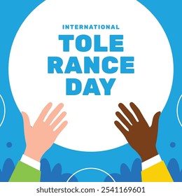 International day for tolerance flat design background celebrate