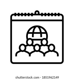 international day for tolerance line icon vector. international day for tolerance sign. isolated contour symbol black illustration