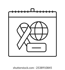 international day for tolerance line icon vector. international day for tolerance sign. isolated contour symbol black illustration