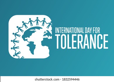 International Day for Tolerance. November 16. Holiday concept. Template for background, banner, card, poster with text inscription. Vector EPS10 illustration