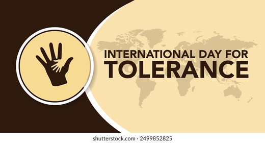 International day for Tolerance is observed every year on November 16, to generate public awareness of the dangers of intolerance. vector illustration
