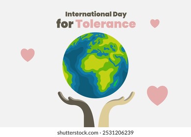 International day for tolerance poster illustration