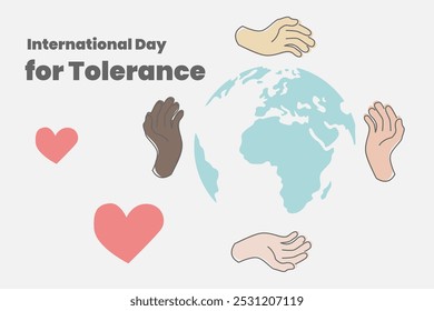 International day for tolerance poster illustration
