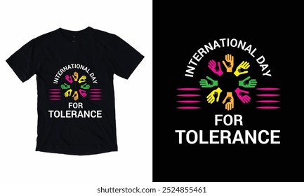 International Day For Tolerance t-shirt design.