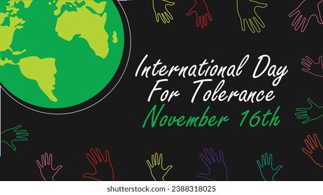 Diseño de pancartas vectoriales del Día Internacional para la Tolerancia. Feliz Día Internacional por la Tolerancia, moderna ilustración de afiches gráficos mínimos.