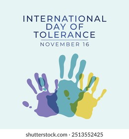 International Day for Tolerance Day vector design template good for celebration usage. International Day for Tolerance Day design. flat design. eps 10.