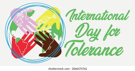 International day for tolerance in vector format