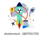 International Day for the Total Elimination of Nuclear Weapon Illustration Featuring Nuclear Disarmament, Peace Campaign, and Anti Nuclear Protest