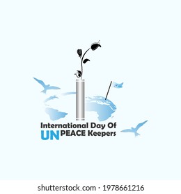 international day of UN peacekeepers concept. illustration vector