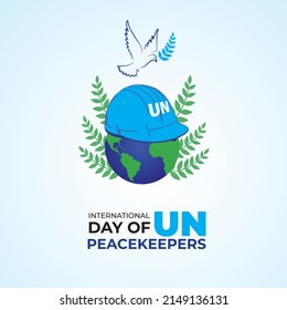 International day of UN peacekeepers concept. Template for background, banner, card, poster. vector illustration.