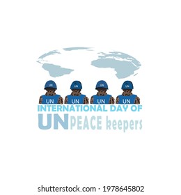 international day of UN peacekeepers web banner design. illustration vector