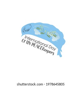 international day of UN peacekeepers web banner design. illustration vector