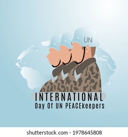 international day of UN peacekeepers web banner design. illustration vector