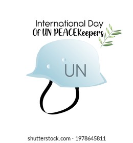 international day of UN peacekeepers web banner design. illustration vector