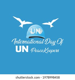 international day of UN peacekeepers web banner design. illustration vector