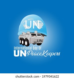 international day of UN peacekeepers web banner design. illustration vector