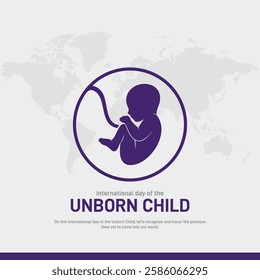 international day of the unborn child creative banner, poster, social media post, postcard, background, web banner, template, cover, backdrop design etc.